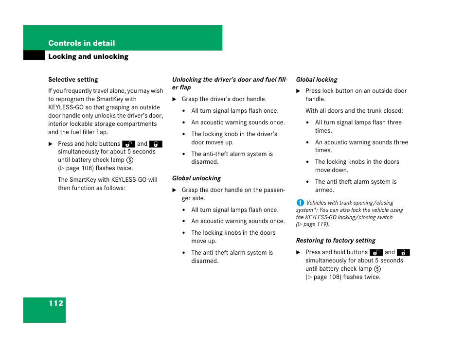 112 controls in detail | Mercedes-Benz SL-Class 2008 Owners Manual User Manual | Page 113 / 489