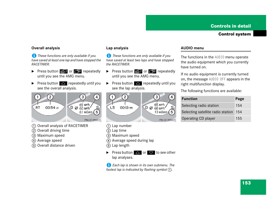 Menus:audio, Audio menu | Mercedes-Benz SL-Class 2008 Owners Manual User Manual | Page 154 / 489