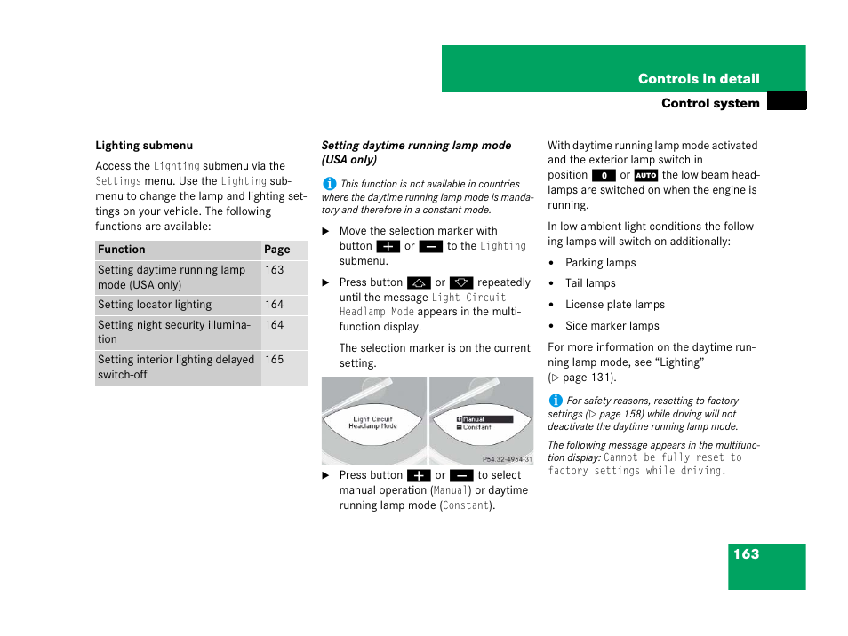 Mercedes-Benz SL-Class 2008 Owners Manual User Manual | Page 164 / 489