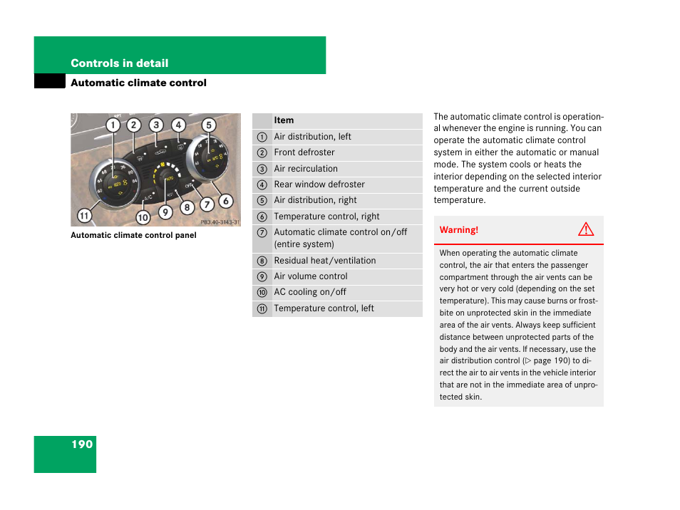 Panel | Mercedes-Benz SL-Class 2008 Owners Manual User Manual | Page 191 / 489