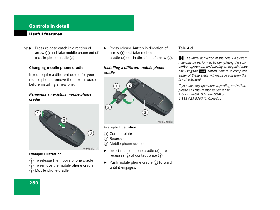 Tele aid | Mercedes-Benz SL-Class 2008 Owners Manual User Manual | Page 251 / 489