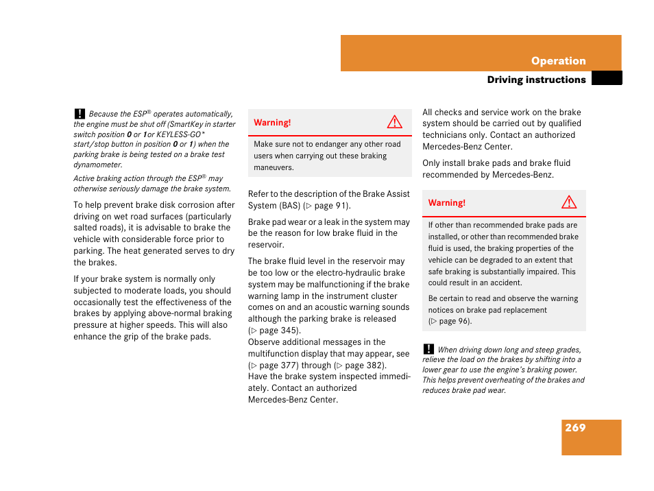 Mercedes-Benz SL-Class 2008 Owners Manual User Manual | Page 270 / 489