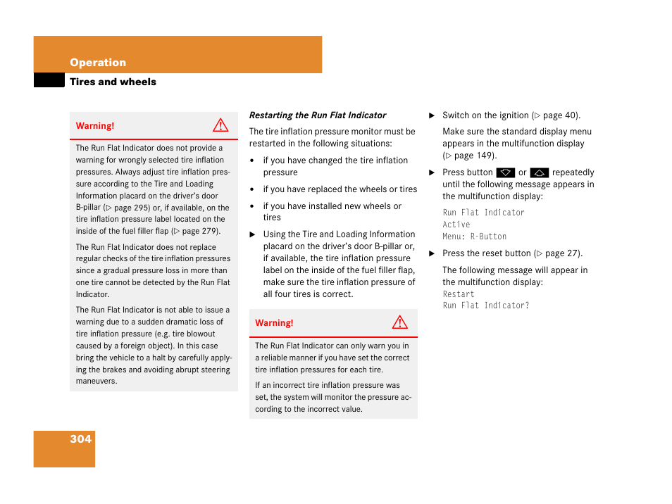 304 operation | Mercedes-Benz SL-Class 2008 Owners Manual User Manual | Page 305 / 489
