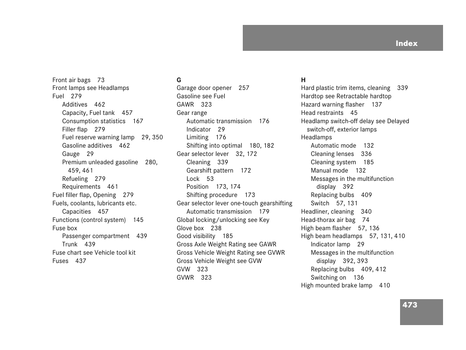 Mercedes-Benz SL-Class 2008 Owners Manual User Manual | Page 474 / 489