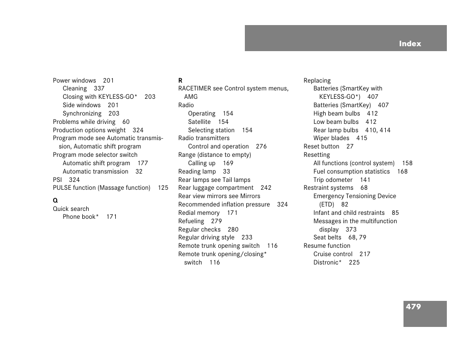 Mercedes-Benz SL-Class 2008 Owners Manual User Manual | Page 480 / 489