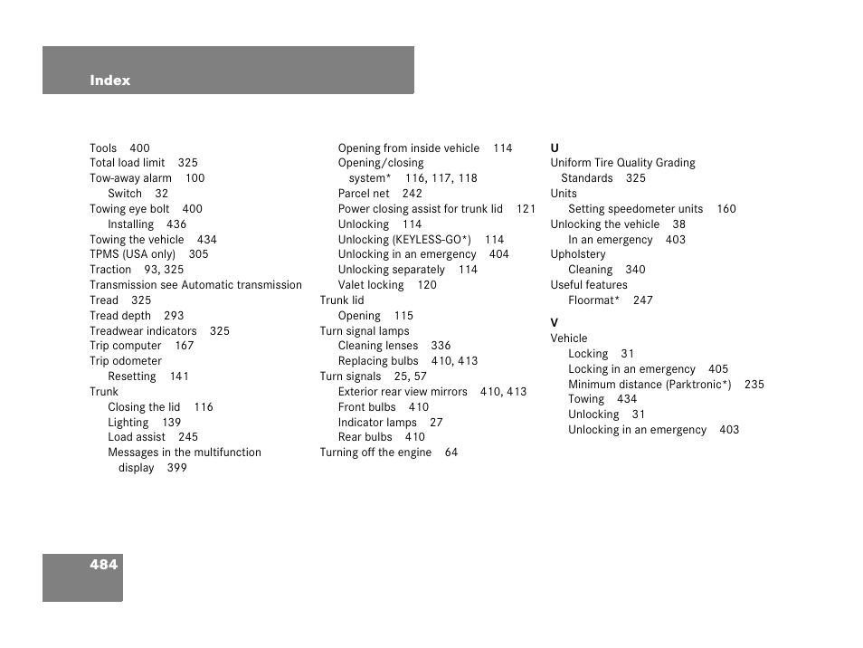 Mercedes-Benz SL-Class 2008 Owners Manual User Manual | Page 485 / 489