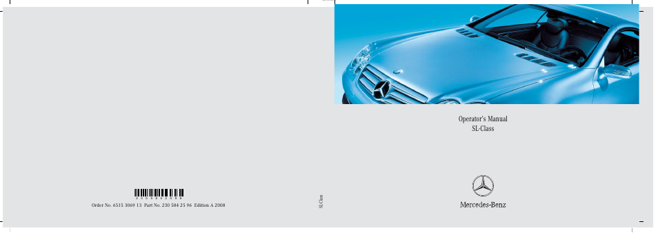 Operator’s manual sl-class | Mercedes-Benz SL-Class 2008 Owners Manual User Manual | Page 81 / 489