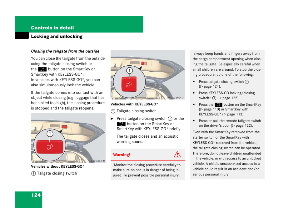 124 controls in detail | Mercedes-Benz R-Class 2008 Owners Manual User Manual | Page 125 / 569