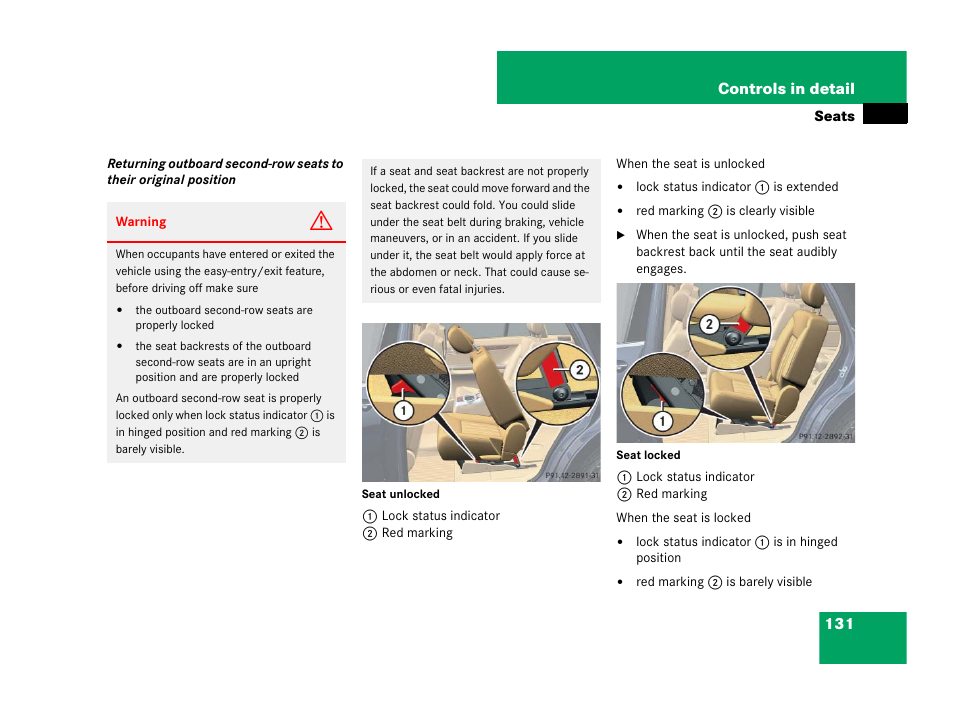 Visible | Mercedes-Benz R-Class 2008 Owners Manual User Manual | Page 132 / 569