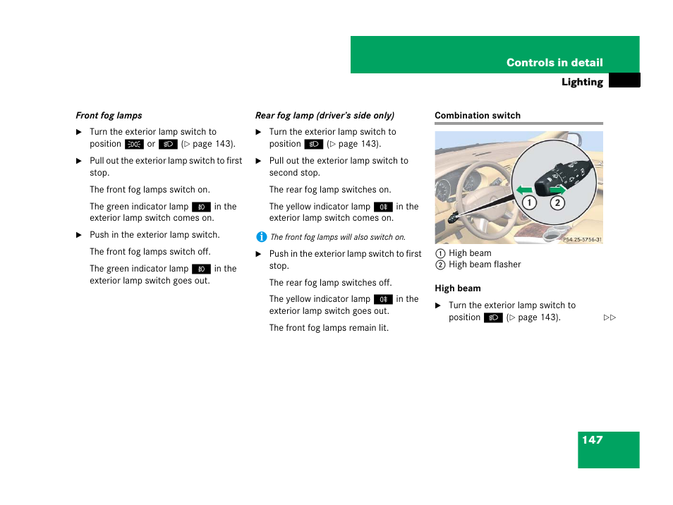 Combination switch, See “combination switch | Mercedes-Benz R-Class 2008 Owners Manual User Manual | Page 148 / 569