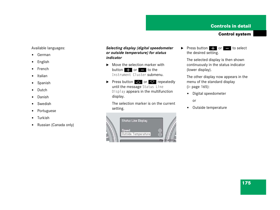 175 controls in detail | Mercedes-Benz R-Class 2008 Owners Manual User Manual | Page 176 / 569