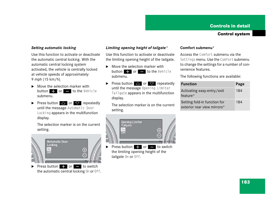 Mercedes-Benz R-Class 2008 Owners Manual User Manual | Page 184 / 569