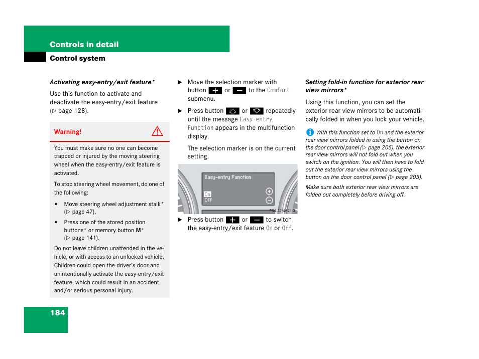 184 controls in detail | Mercedes-Benz R-Class 2008 Owners Manual User Manual | Page 185 / 569