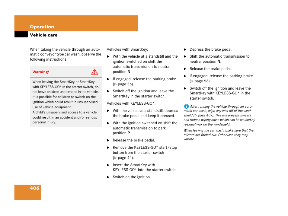 406 operation | Mercedes-Benz R-Class 2008 Owners Manual User Manual | Page 407 / 569