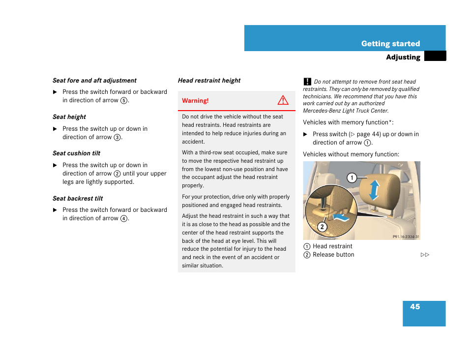 Mercedes-Benz R-Class 2008 Owners Manual User Manual | Page 46 / 569