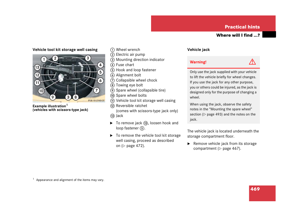 469 practical hints | Mercedes-Benz R-Class 2008 Owners Manual User Manual | Page 470 / 569