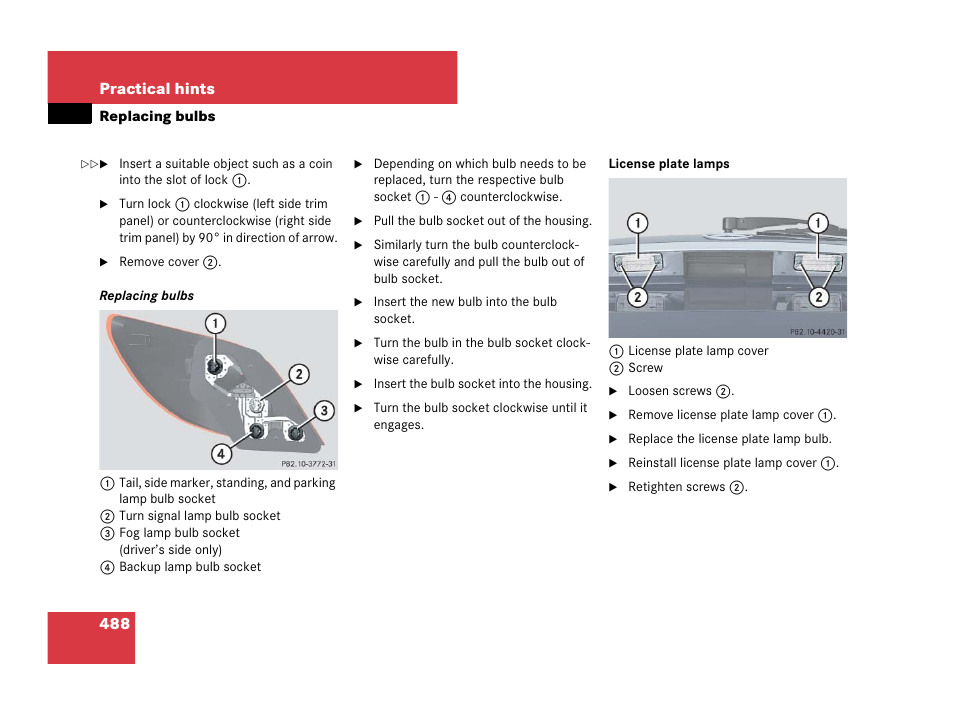 488 practical hints | Mercedes-Benz R-Class 2008 Owners Manual User Manual | Page 489 / 569