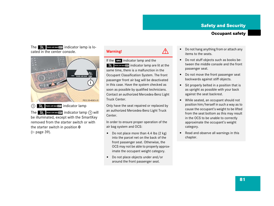 81 safety and security | Mercedes-Benz R-Class 2008 Owners Manual User Manual | Page 82 / 569