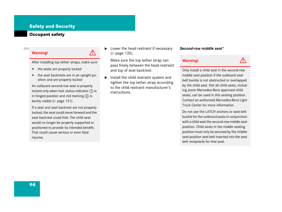 Base, 94 safety and security | Mercedes-Benz R-Class 2008 Owners Manual User Manual | Page 95 / 569