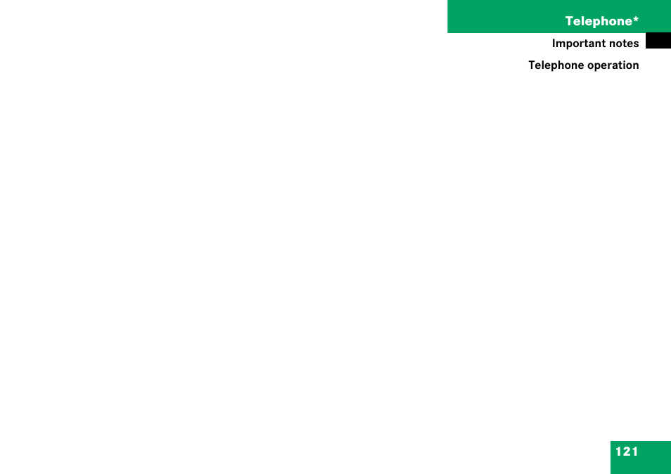 Telephone | Mercedes-Benz CLK-Class 2008 COMAND Manual User Manual | Page 121 / 232