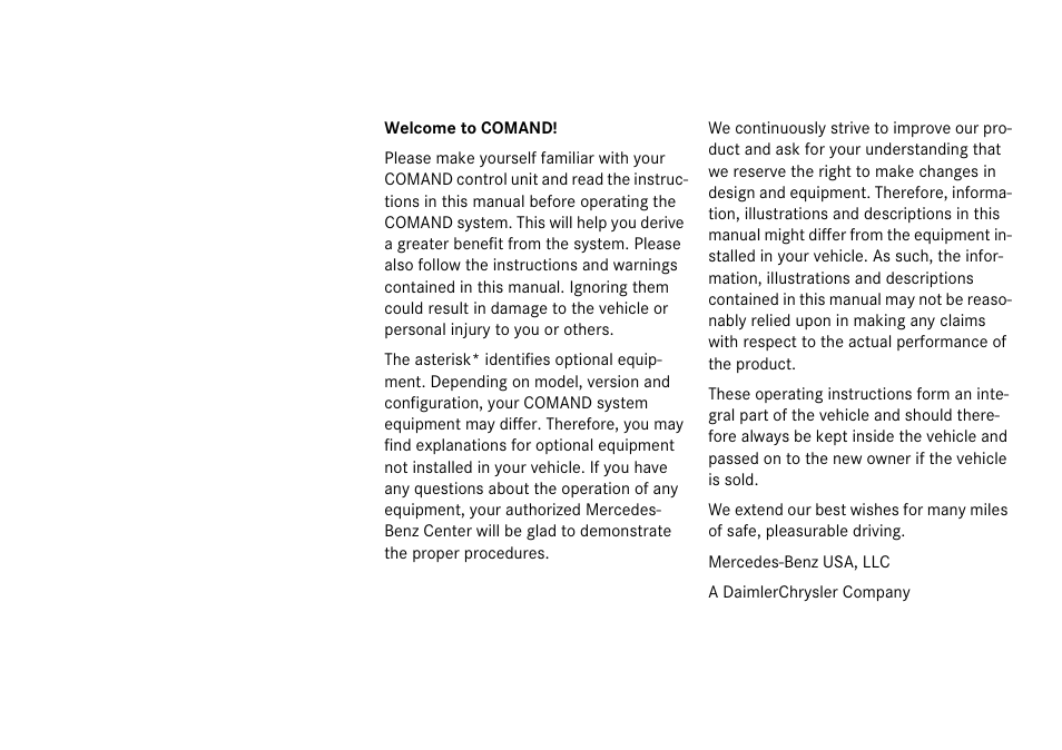 Mercedes-Benz CLK-Class 2008 COMAND Manual User Manual | Page 2 / 232