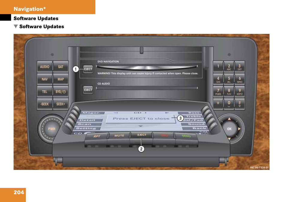 Software updates | Mercedes-Benz CLK-Class 2008 COMAND Manual User Manual | Page 204 / 232