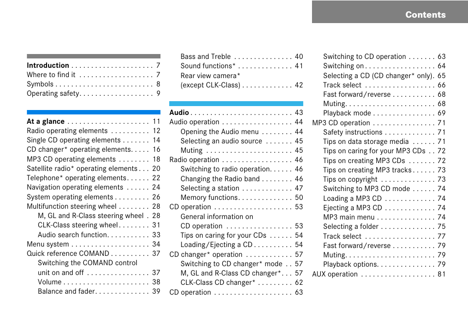 Mercedes-Benz CLK-Class 2008 COMAND Manual User Manual | Page 3 / 232