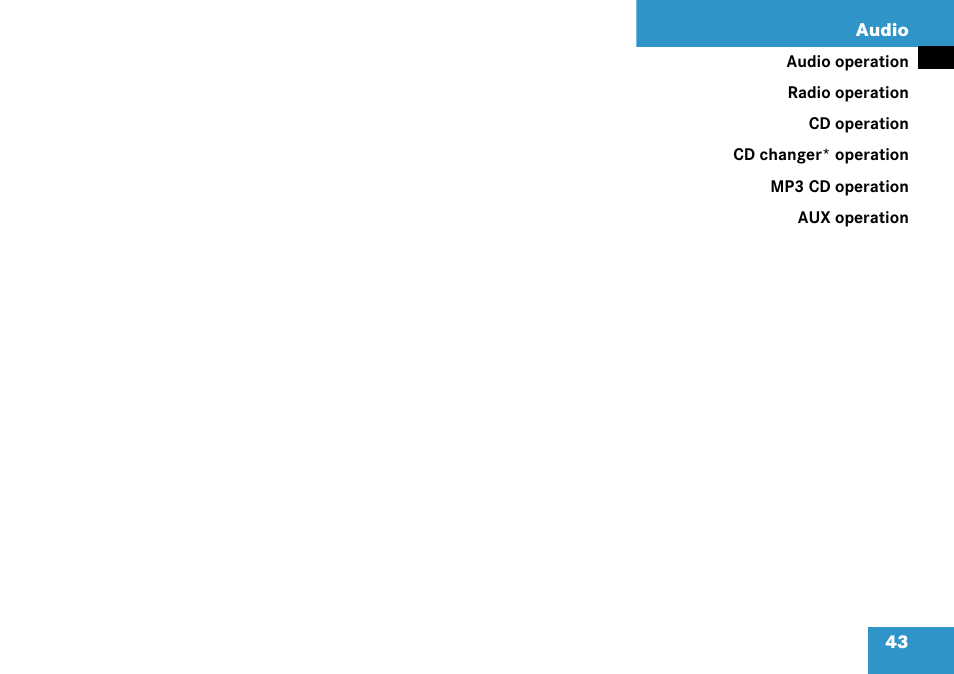 Audio | Mercedes-Benz CLK-Class 2008 COMAND Manual User Manual | Page 43 / 232