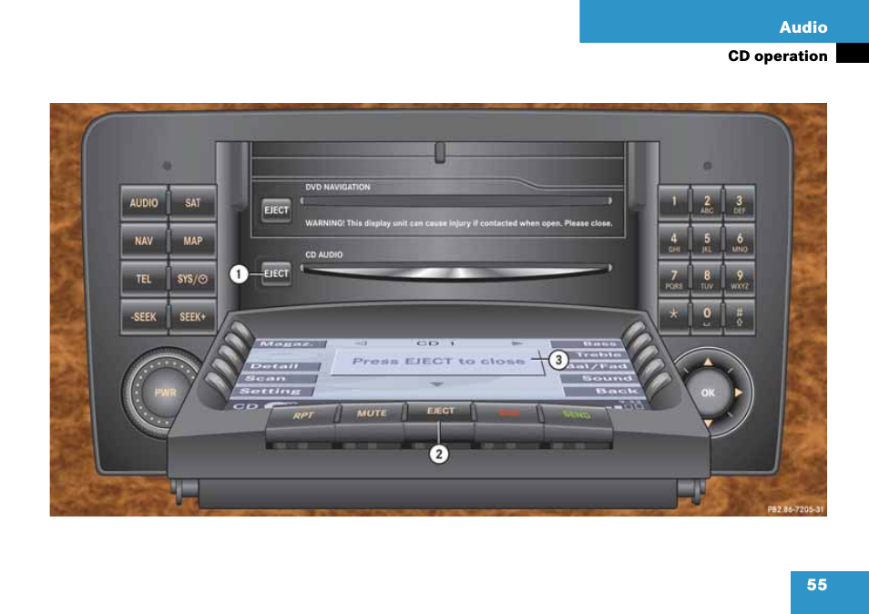55 audio | Mercedes-Benz CLK-Class 2008 COMAND Manual User Manual | Page 55 / 232