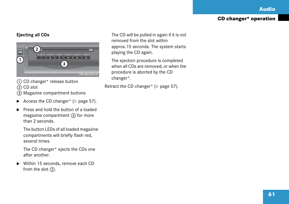 61 audio | Mercedes-Benz CLK-Class 2008 COMAND Manual User Manual | Page 61 / 232