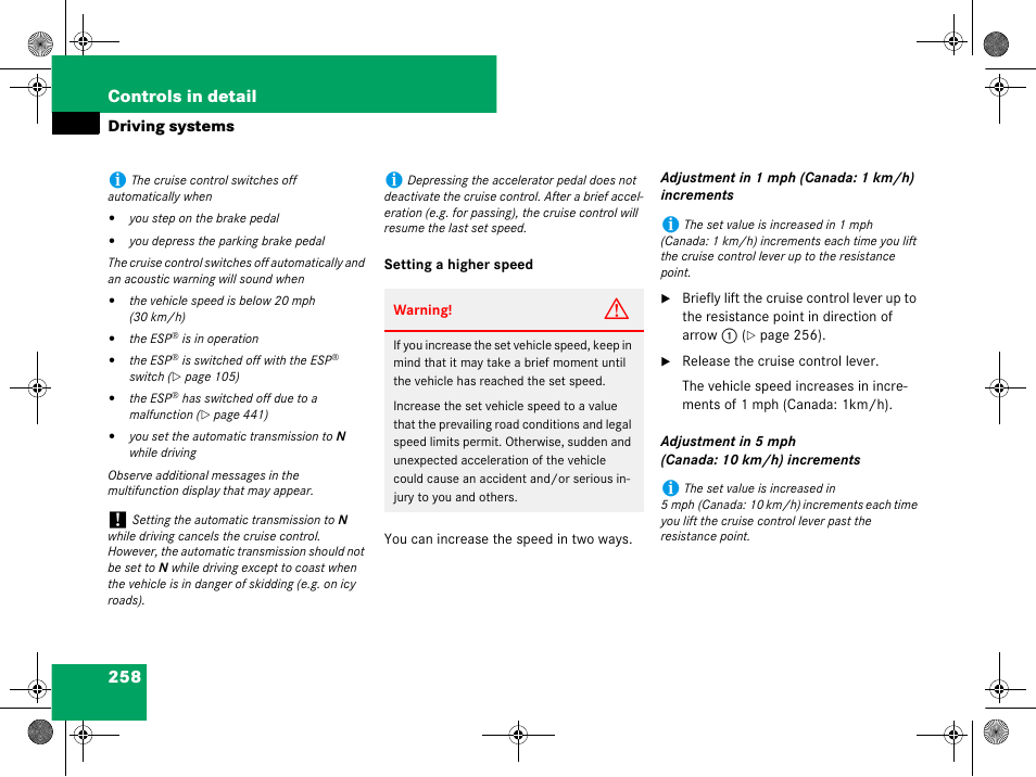 258 controls in detail | Mercedes-Benz GL-Class 2008 Owners Manual User Manual | Page 259 / 601