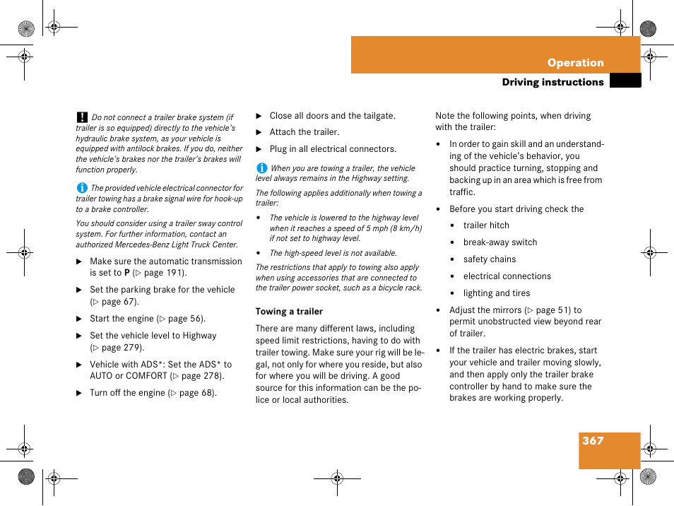 367 operation | Mercedes-Benz GL-Class 2008 Owners Manual User Manual | Page 368 / 601