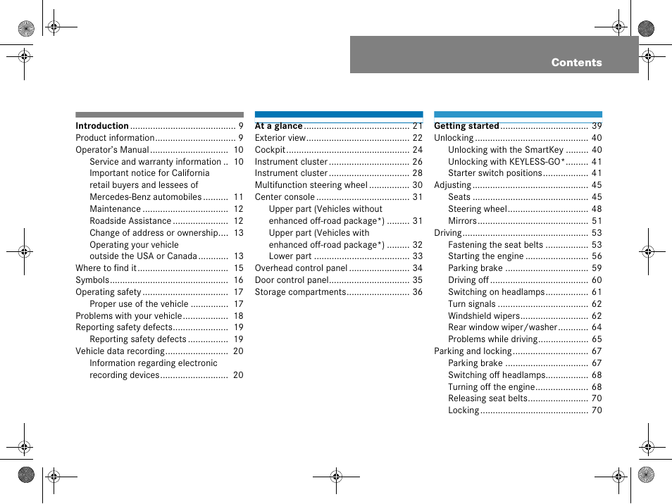 Mercedes-Benz GL-Class 2008 Owners Manual User Manual | Page 4 / 601