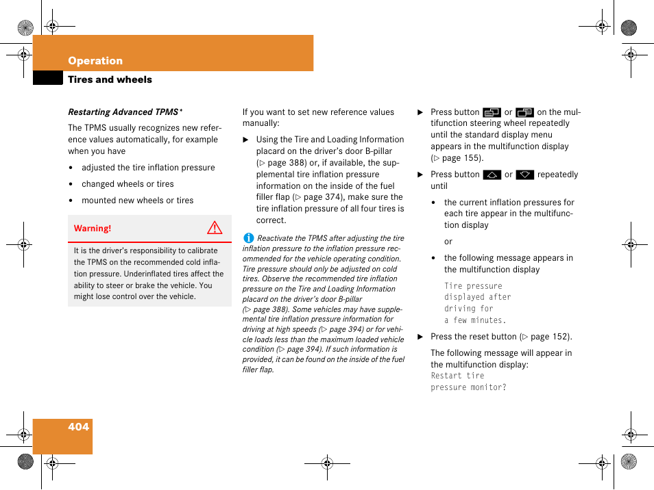 404 operation | Mercedes-Benz GL-Class 2008 Owners Manual User Manual | Page 405 / 601