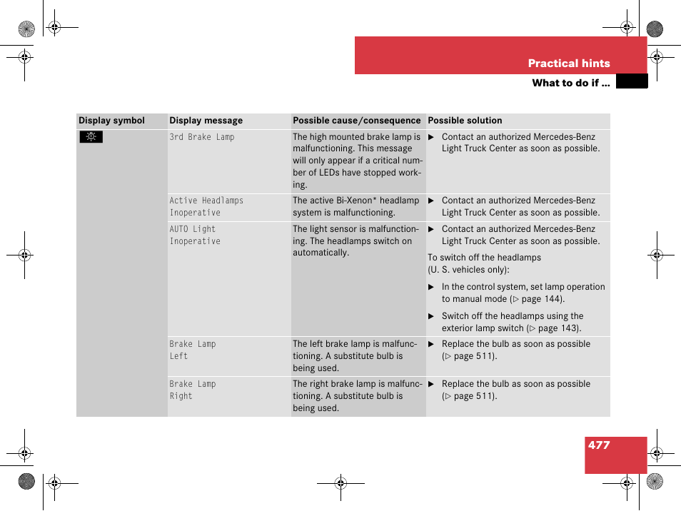 477 practical hints | Mercedes-Benz GL-Class 2008 Owners Manual User Manual | Page 478 / 601