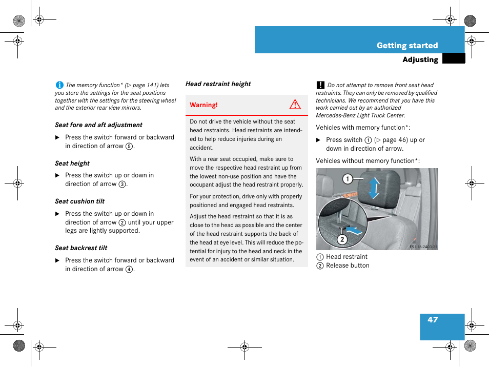 Mercedes-Benz GL-Class 2008 Owners Manual User Manual | Page 48 / 601