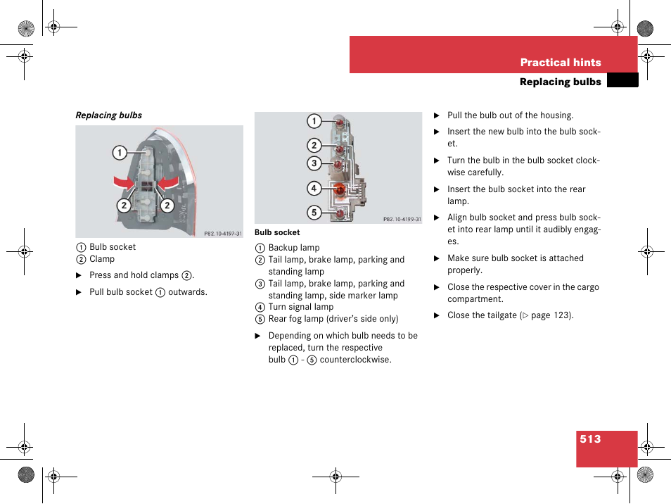 513 practical hints | Mercedes-Benz GL-Class 2008 Owners Manual User Manual | Page 514 / 601