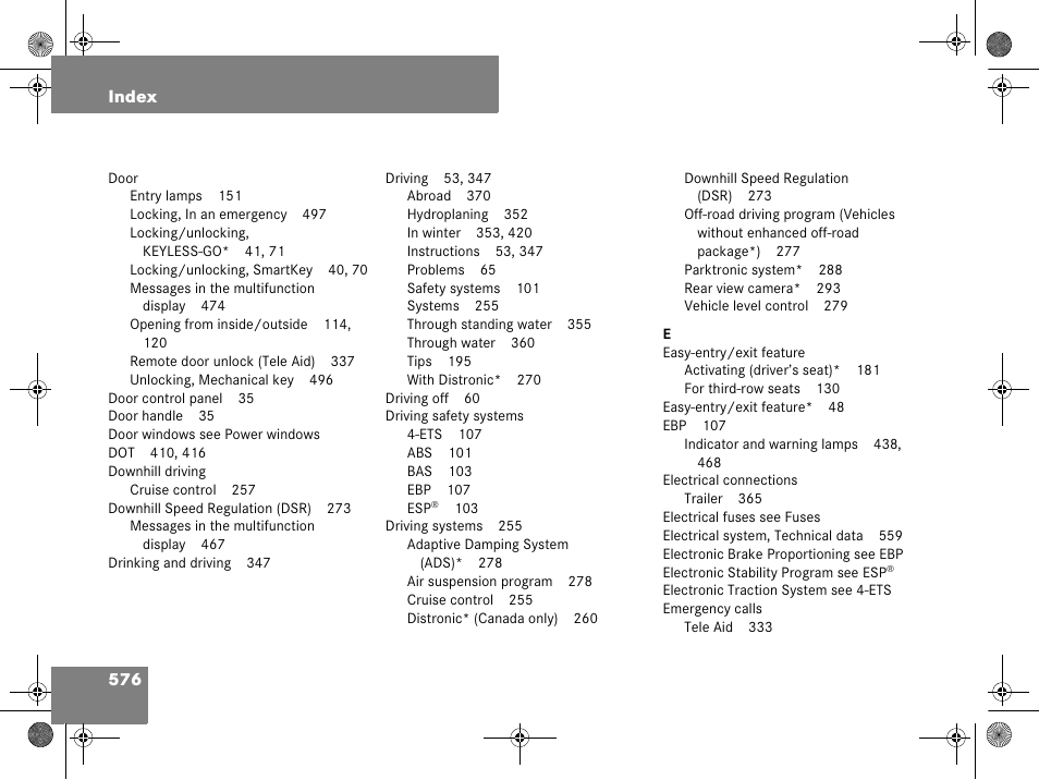 Mercedes-Benz GL-Class 2008 Owners Manual User Manual | Page 577 / 601