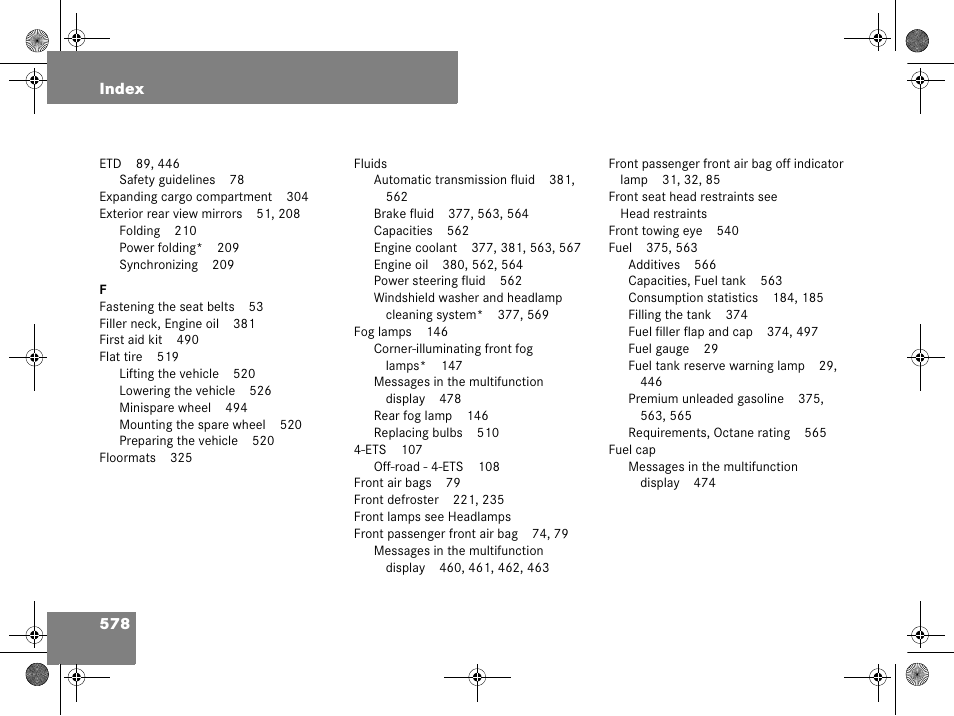 Mercedes-Benz GL-Class 2008 Owners Manual User Manual | Page 579 / 601