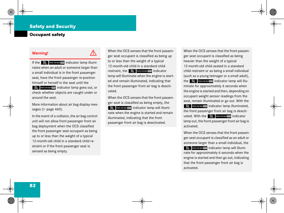 82 safety and security | Mercedes-Benz GL-Class 2008 Owners Manual User Manual | Page 83 / 601
