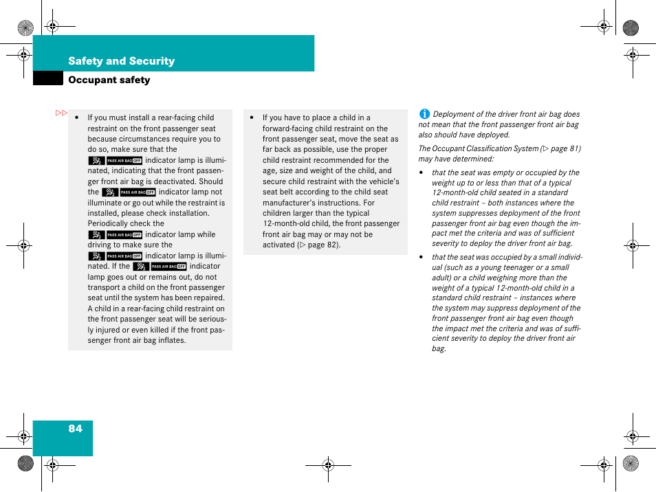 84 safety and security | Mercedes-Benz GL-Class 2008 Owners Manual User Manual | Page 85 / 601