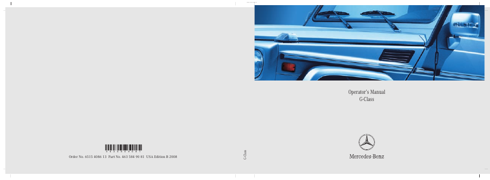 Mercedes-Benz G-Class 2008 Owners Manual User Manual | 457 pages