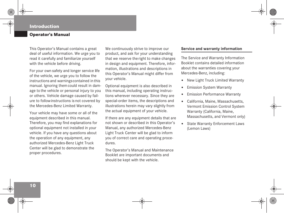 Mercedes-Benz G-Class 2008 Owners Manual User Manual | Page 11 / 457