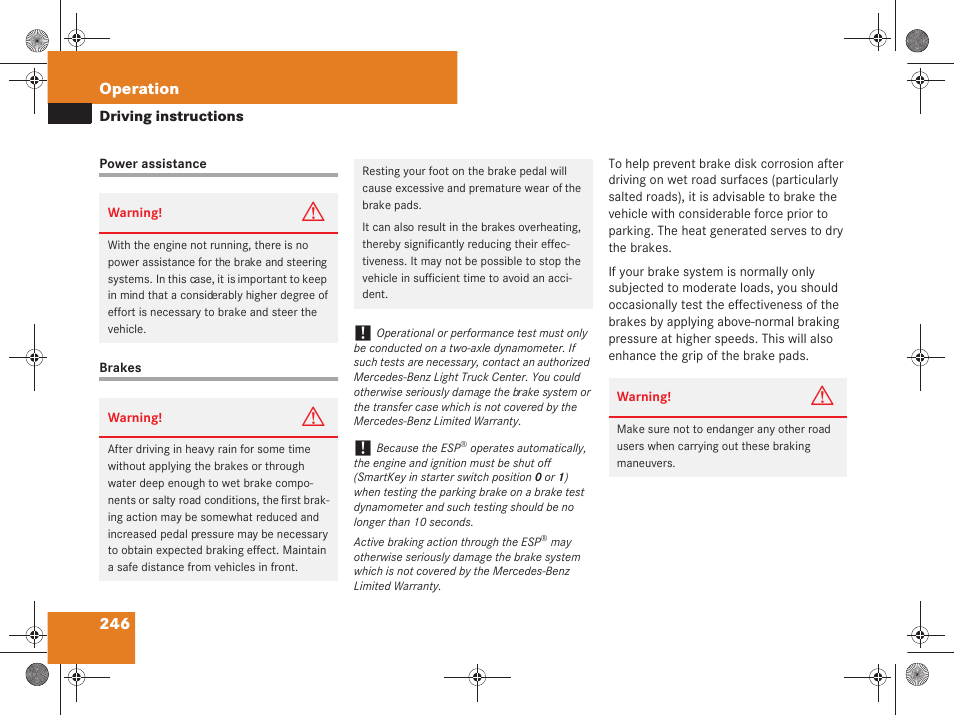 Mercedes-Benz G-Class 2008 Owners Manual User Manual | Page 247 / 457