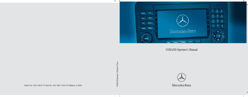 Mercedes-Benz G-Class 2008 COMAND Manual User Manual | 192 pages