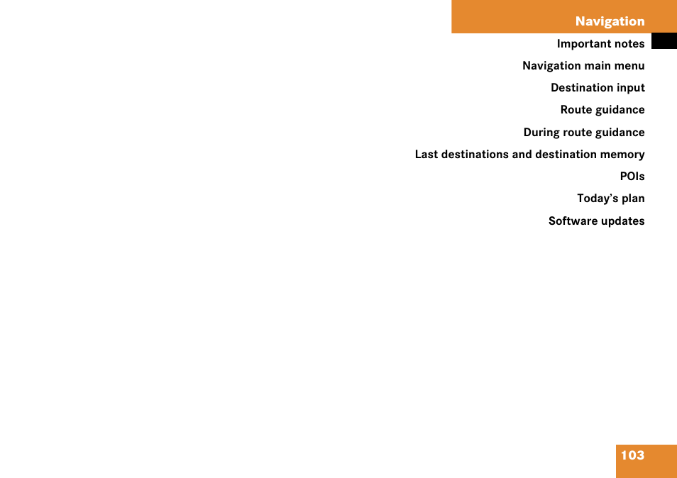 Navigation | Mercedes-Benz G-Class 2008 COMAND Manual User Manual | Page 103 / 192
