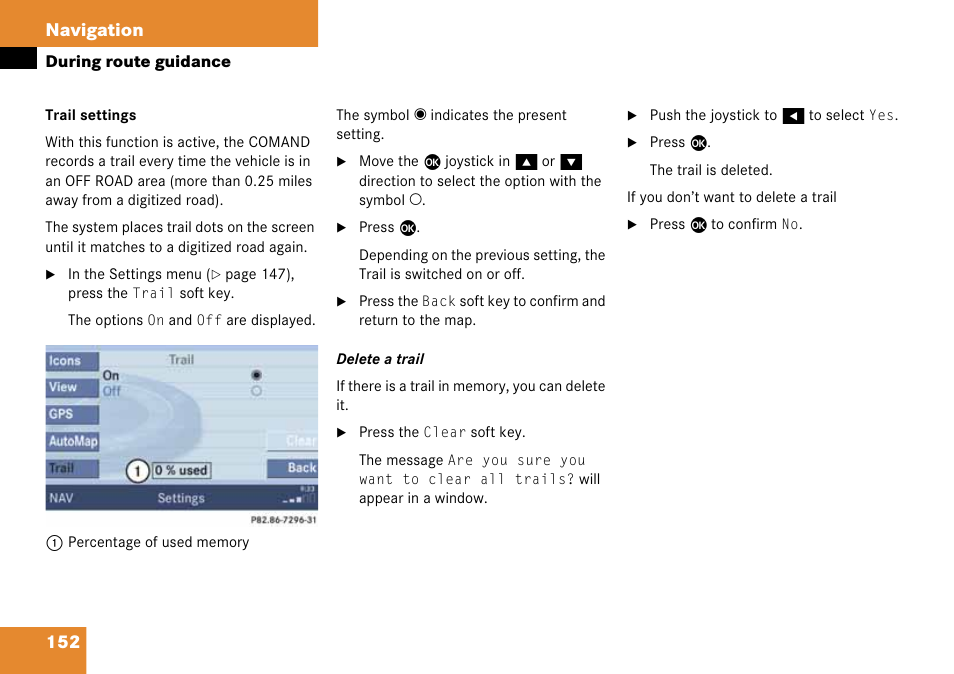 152 navigation | Mercedes-Benz G-Class 2008 COMAND Manual User Manual | Page 152 / 192