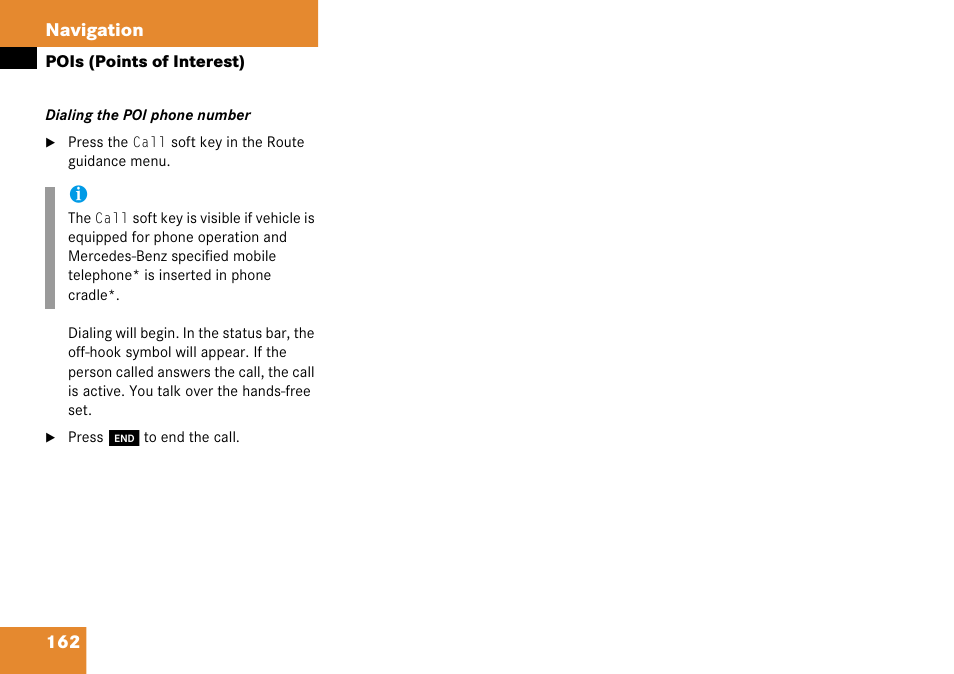 162 navigation | Mercedes-Benz G-Class 2008 COMAND Manual User Manual | Page 162 / 192