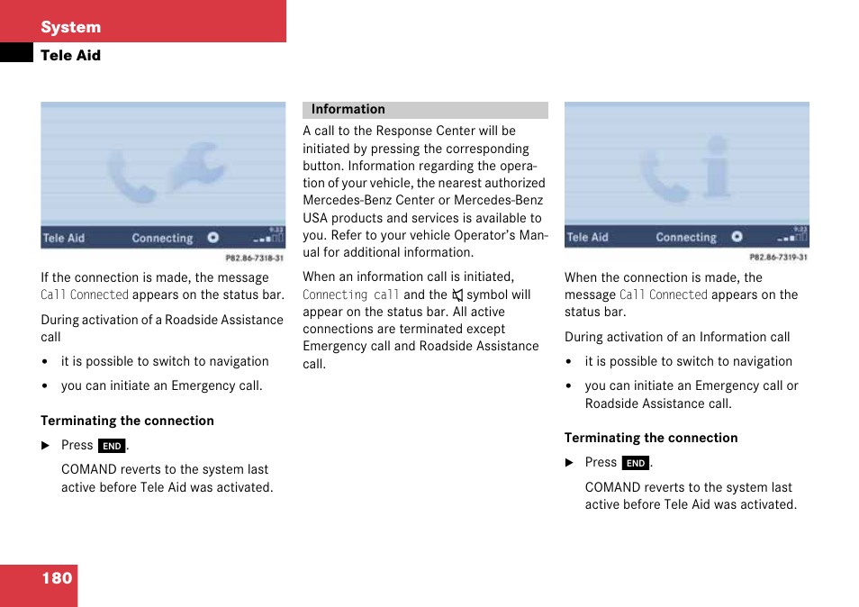 Information, 180 system | Mercedes-Benz G-Class 2008 COMAND Manual User Manual | Page 180 / 192
