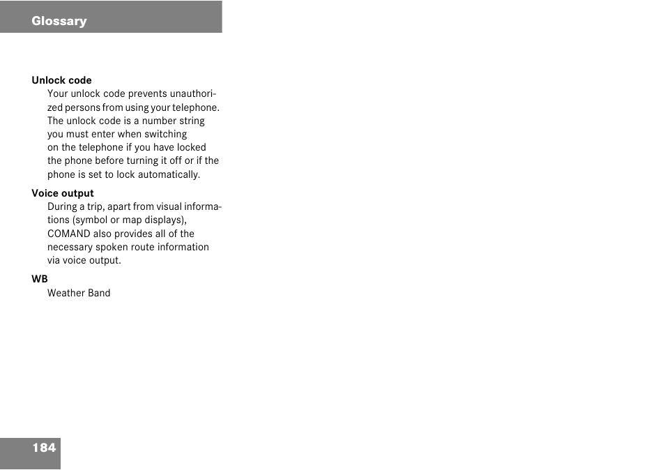 Mercedes-Benz G-Class 2008 COMAND Manual User Manual | Page 184 / 192
